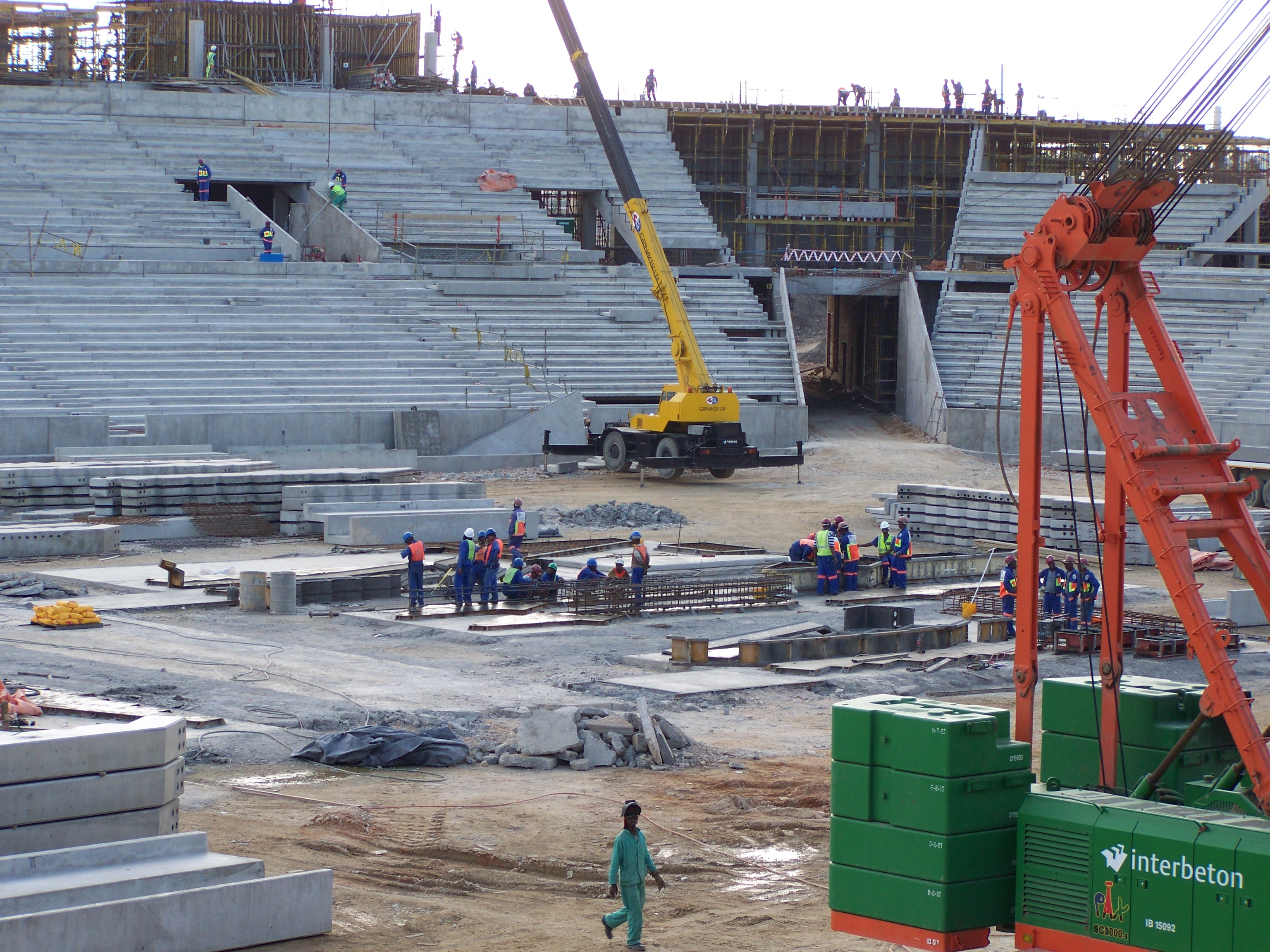 The inside of the stadium